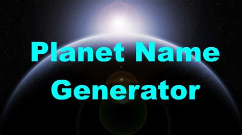 exoplanet name generator|random name generator for planets.